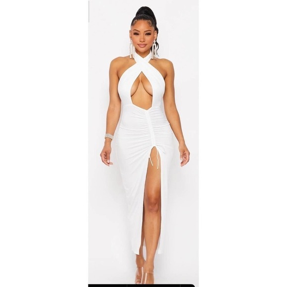 LEAU White Bodycon Dress Size Small - Picture 1 of 14